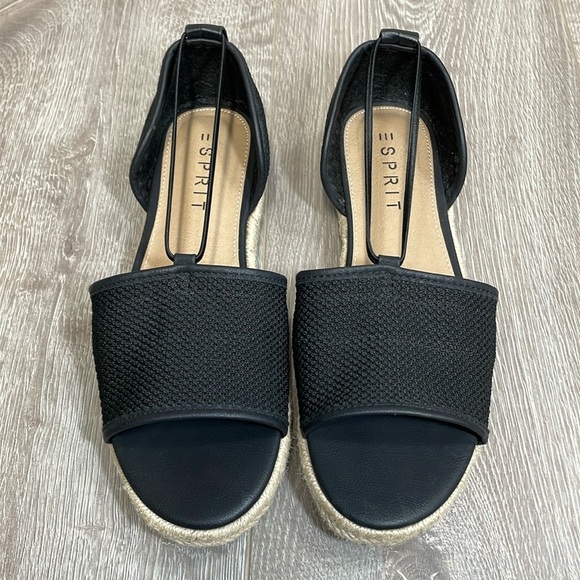 NWOT Esprit Ada Espadrille Flat Sandal Crochet Fabric Upper 7.5M - Picture 2 of 14
